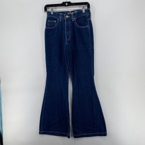 Industry Supply Jeans Girls Size 16 High Rise Dark Blue Flare Leg Vintage